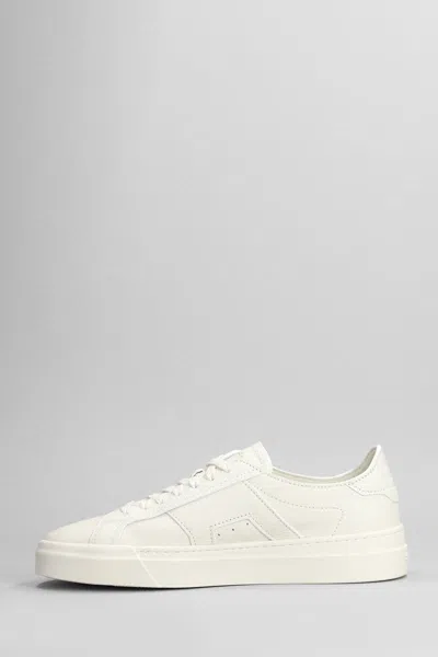Santoni Leather Sneakers With Double Buckle-inspired Sides In White