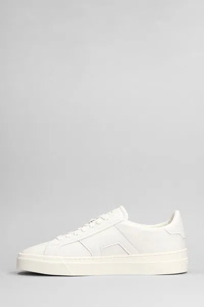 Santoni Leather Sneakers With Double Buckle-inspired Sides In White
