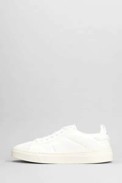 Santoni Dbs1 Sneakers In White Leather In White