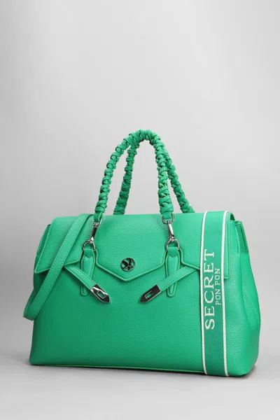 Shop Secret Pon-pon Secret Pon Pon Quiny Large Shoulder Bag In Green