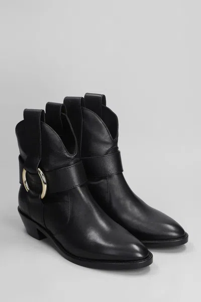 Shop See By Chloé New Ring Line Texan Ankle Boots In Black