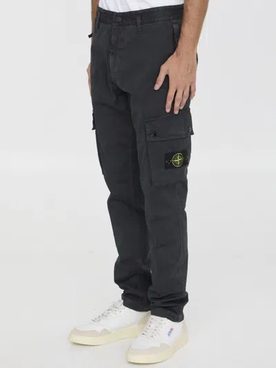 Shop Stone Island Slim Pants In Black