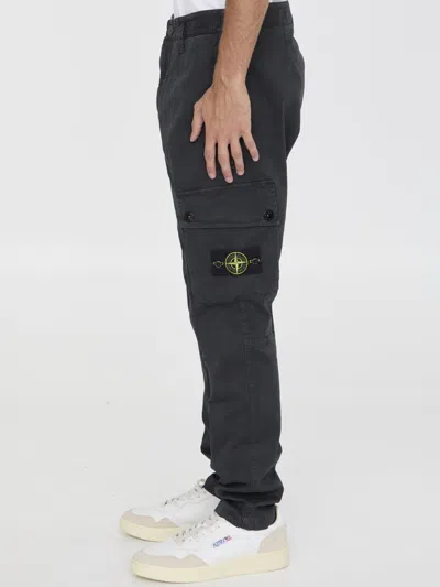 Shop Stone Island Slim Pants In Black