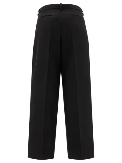 Soeur High-waisted Casual Pants In Black