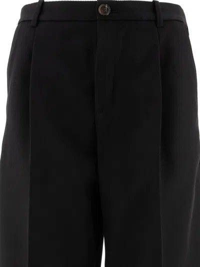 Soeur High-waisted Casual Pants In Black
