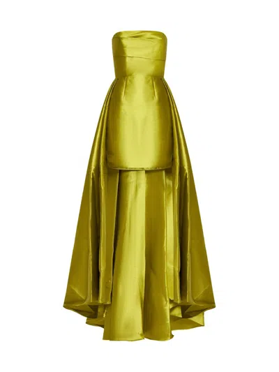 Shop Solace London Dresses In Chartreuse