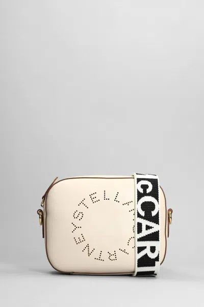 Stella Mccartney Stella Logo Mini Vegan Leather Cross-body Bag In Beige