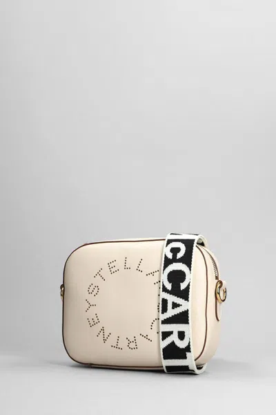 Stella Mccartney Stella Logo Mini Vegan Leather Cross-body Bag In Beige
