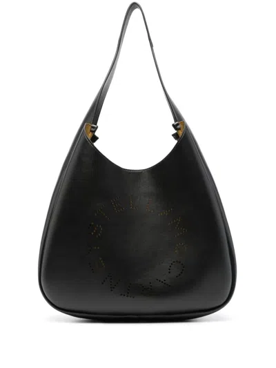 Shop Stella Mccartney Stella Logo Hobo Bag In Black