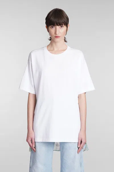 Stella Mccartney Floral Printed Panelled T-shirt In White