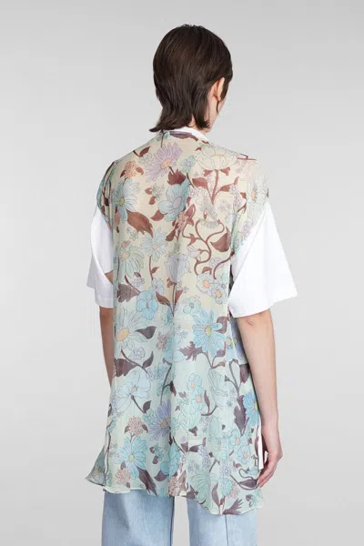 Stella Mccartney Floral Printed Panelled T-shirt In White