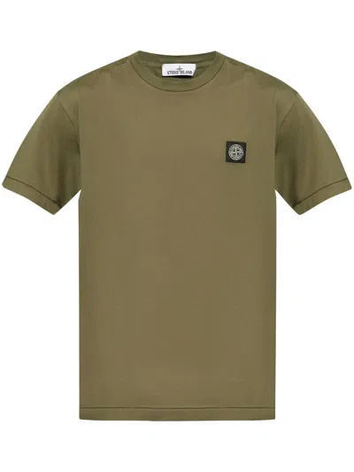 Shop Stone Island Short Sleeves In Green