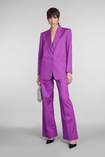 The Andamane Nathalie Pants In Viola Cotton In Purple