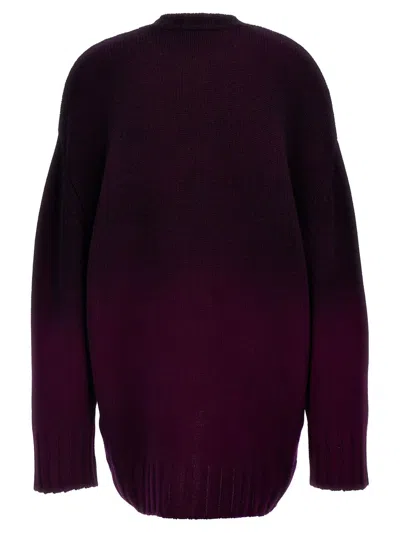Attico Oversized Ombre Sweater Dress In Purple