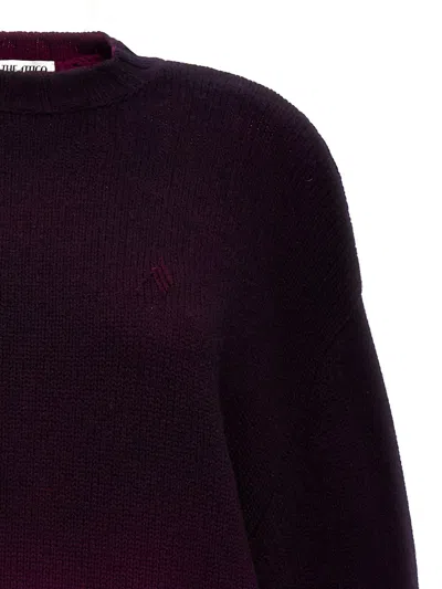 Attico Oversized Ombre Sweater Dress In Purple