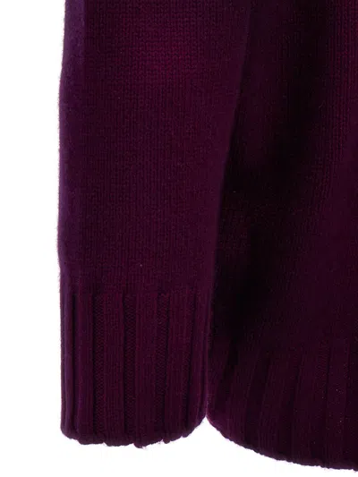 Attico Oversized Ombre Sweater Dress In Purple