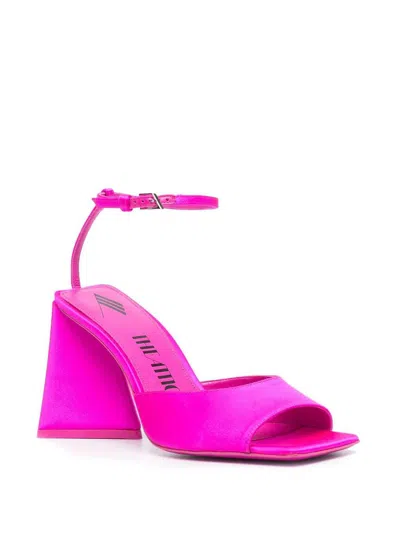Attico Fuchsia Piper Satin Heel Sandals In Purple