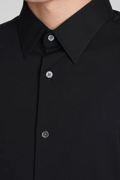 Theory Irving Linen Button Down Shirt In Black