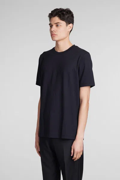 Theory Blue Crewneck T-shirt In Black