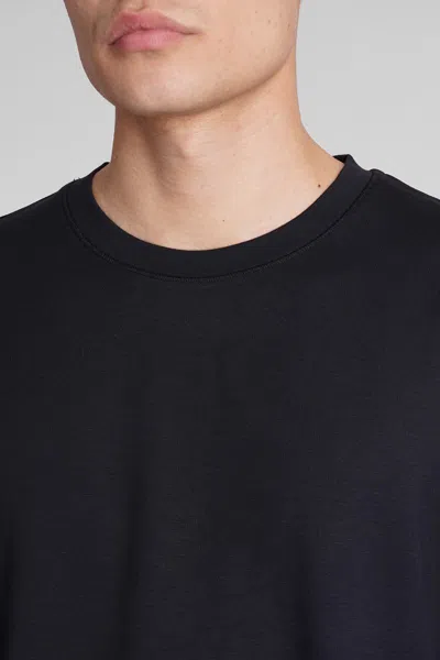 Theory Blue Crewneck T-shirt In Black