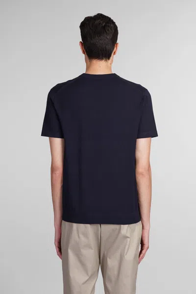 Theory Blue Crewneck T-shirt In Blue