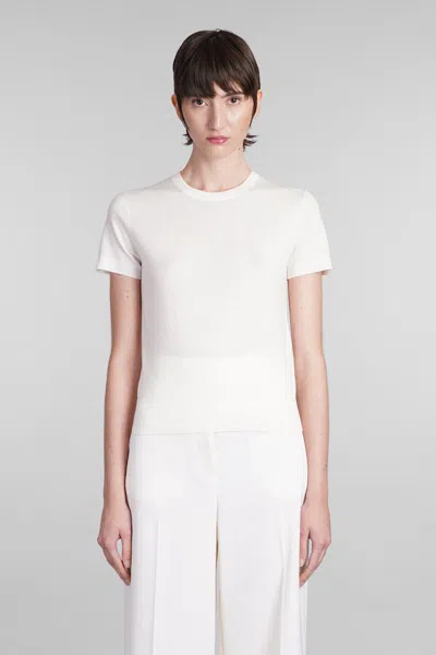 Theory T-shirt In Beige Wool In Beige