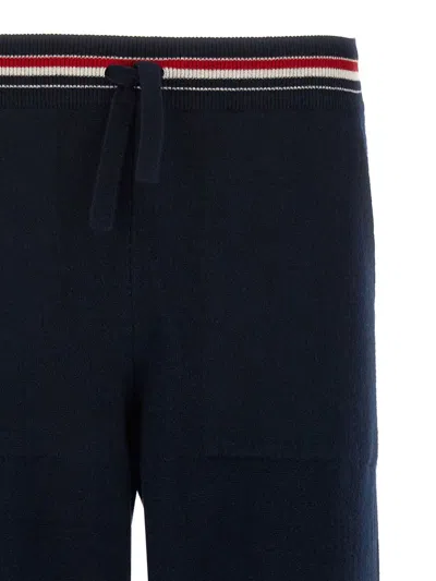 Shop Thom Browne Navy Blue Wool Pants