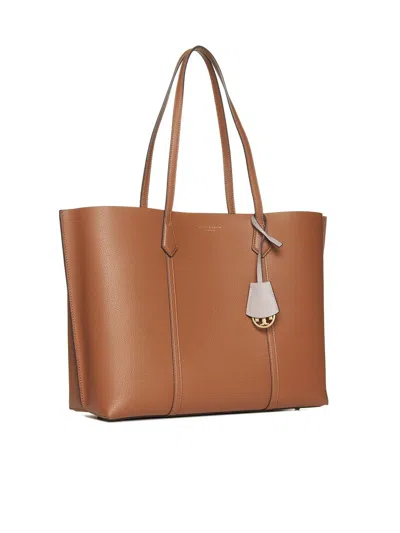 Shop Tory Burch Brown Leather Perry Tote Bag