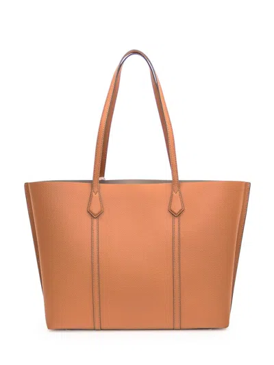 Shop Tory Burch Brown Leather Perry Tote Bag