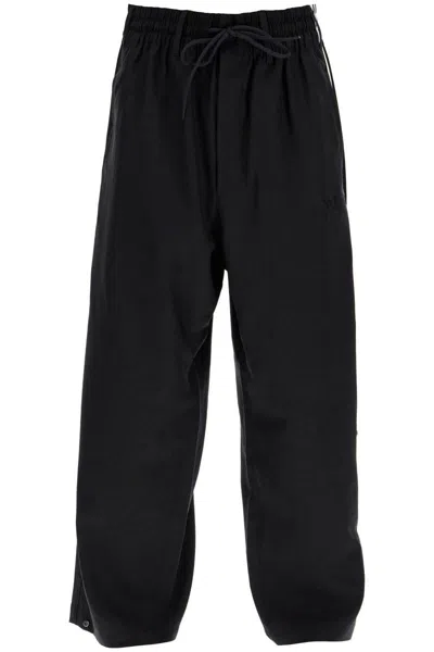 Y-3 Pantaloni In Twill 3 Stripes In Black