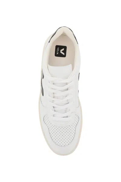 Shop Veja V-10 Leather Sneakers In White