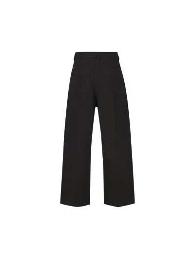 Shop Valentino Garavani Trousers In Black