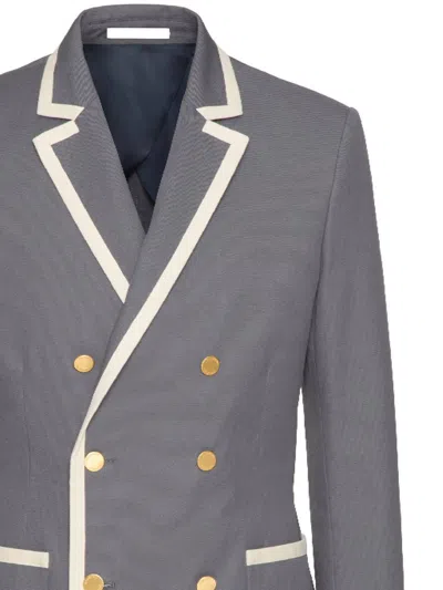 Shop Valentino Jackets In Light Grey