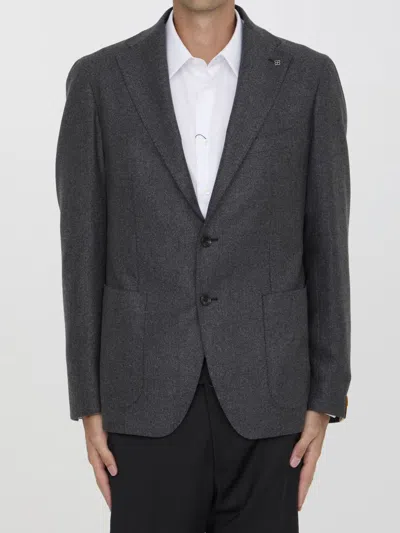 Tagliatore Wool And Cashmere Jacket In Grey