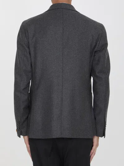 Tagliatore Wool And Cashmere Jacket In Grey