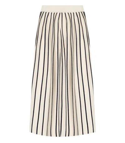 Shop Weekend Max Mara Finanza Ecru Midi Skirt In Beige