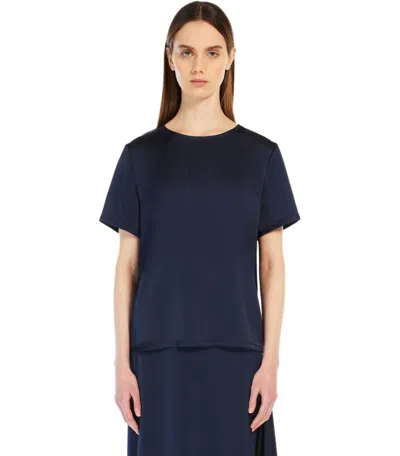 Weekend Max Mara Short-sleeve T-shirt In Blue