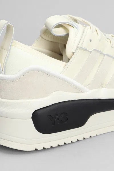 Shop Y-3 Adidas Rivalry Sneakers In Beige