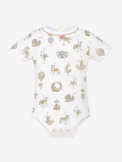 Atelier Choux Baby Carousel Onesie In White