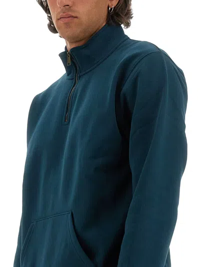 Carhartt Chase Cotton Blend Hoodie In Blue