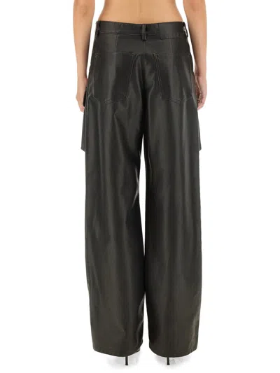 Msgm Regular Fit Cargo Pants For Women In Black