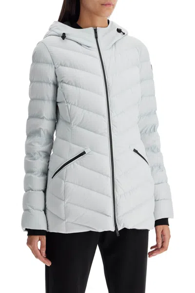 Moose Knuckles Rockcliff Midi Down Jacket In Stone (grey)
