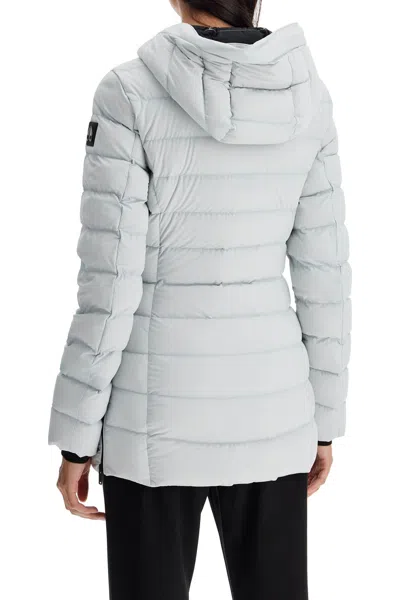 Moose Knuckles Rockcliff Midi Down Jacket In Stone (grey)