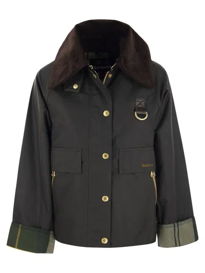 Barbour Oversized Jacket With Corduroy Collar