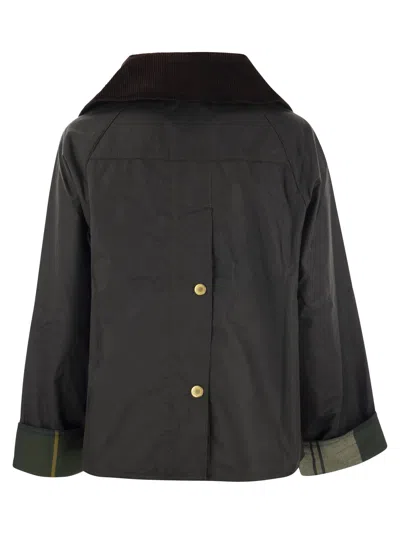Barbour Oversized Jacket With Corduroy Collar