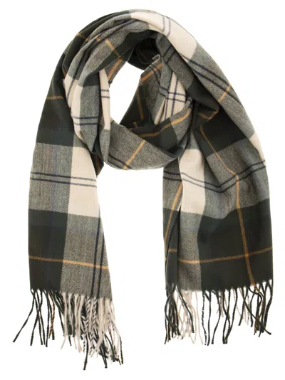 Barbour Check-pattern Fringed Scarf In Multi