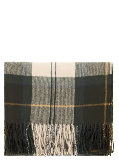 Barbour Check-pattern Fringed Scarf In Multi