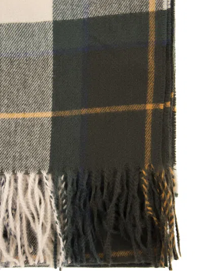 Barbour Check-pattern Fringed Scarf In Multi