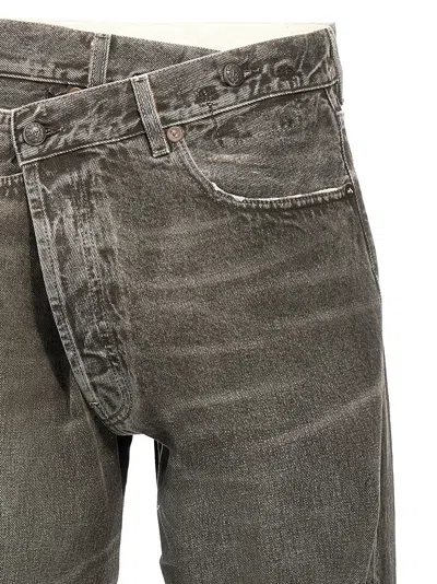 R13 Grey Cross Over Jeans