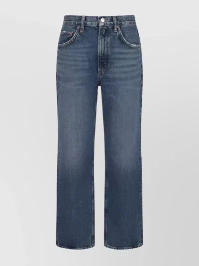 Agolde Valen Straight Leg Jeans With Faded Wash